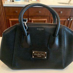 Gorgeous black shiny leather Valentino Milano…like new condition